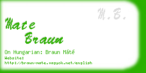 mate braun business card